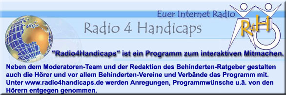 Mit Klick auf das Logo kommt Ihr zur Homepage von www.radio4handicaps.de